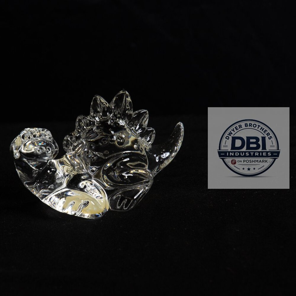 Vintage Princess House Lead Crystal Dinosaur Figurine Germany w/Box